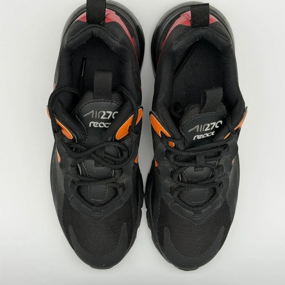 Nike Air Max 270 React Magma Lava Black Red Orange CV9638-001 Youth Size 6Y 7.5W